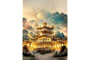 Lunyloer 5D DIY Diamond Painting Set, DIY Diamant Malerei Crystal, Strass Kreuzstich Kunst Craft Erwachsene Landschaft Palast für Home Room Dekor 30x40cm