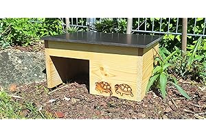 WOID HERZ Caseta para tortugas de alta calidad (SH8) barnizada de madera maciza de 20 mm de grosor, resistente a la intemperie, para tortugas, resistente a la intemperie