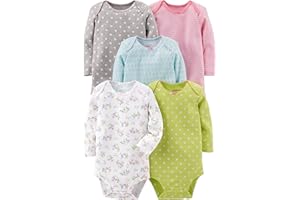 Simple Joys by Carter's Body à Manches Longues Bébé Fille, Lot de 5