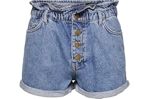 Only - Onlcuba Life Paperbag DNM Shorts Noos, Pantalocini Donna