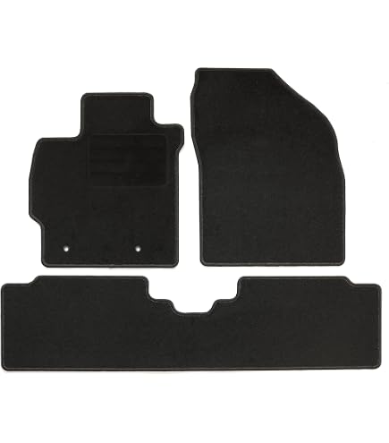 Tapis De Sol En Feutre Noir Sur Mesure Pour Toyota Auris I Hayon (2007-2012) - Avant & Arrière