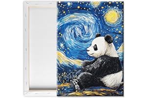 Pavemlo Peinture Par Numero Adulte Avec Cadre Panda Ciel Étoilé - 20x30cm Paint By Numbers, Kit Artistique Facile Pour Débutants Parfait Pour La Décoration Intérieure Et Les Cadeaux Créatifs