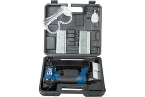 Scheppach Druckluftpistole 2in1 Klammer und Nagelpistole (Nägel bis 50mm, Klammern bis 40mm, Luftbedarf je Schuss 1,5L, Arbeitsdruck 8,3 bar, 360° Abluftführung) inkl. Zubehörset