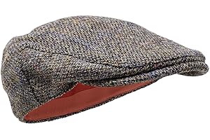 Borges & Scott Nevis Płaska czapka – 100% ręcznie tkana wełna – Harris Tweed – wodoodporna