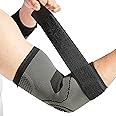 Bodyprox Elbow Brace with Strap for Tendonitis 2 Pack, Tennis Elbow Compression Sleeves, Golf Elbow Treatment (Large)