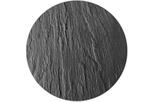 WENKO Dessous de casseroles Ardoise rond, dessous pour casseroles et poêles, protection contre la chaleur pour table & plan de travail, verre trempé, avec 4 pieds antidérapants, avec suspension, Ø20cm