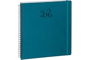 Exacompta - 22342E - Agenda semainier de bureau Eurotime 22S spiralé Swan - 18,5 x 22,5 cm - Décembre 2025 à décembre 2026 - Coloris aléatoire