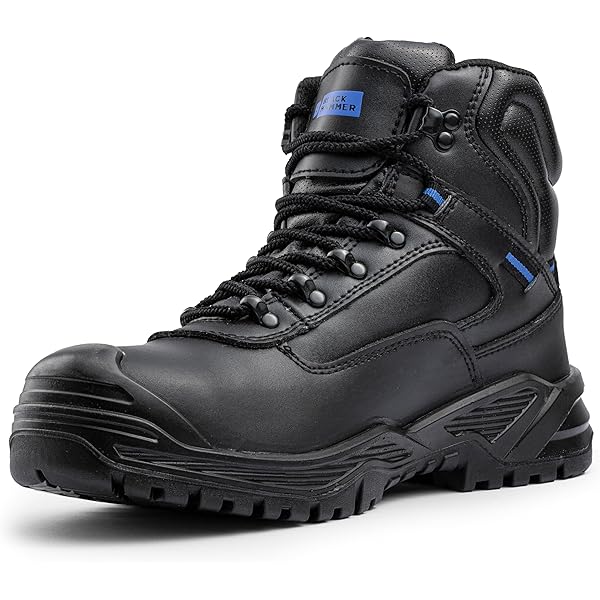 Black Hammer Heren Veiligheidslaarzen Werkschoenen Leer Black Hammer Heren Veiligheidslaarzen Werkschoenen Leer