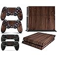 giZmoZ n gadgetZ PS4 Console WOOD Skin Decal Mahogany Vinal Sticker + 2 Controller Skins Set