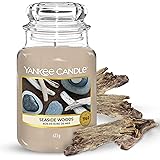 Yankee Candle Candela Profumata In Giara Grande, Durata Fino A 150 Ore, Legno Marino, ‎9.7 x 9.7 x 18 cm, 1.2 Kg