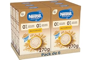 NESTLÉ 0%0% Papilla Multicereales, a partir de los 6 meses, 6x270g
