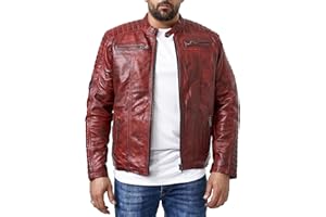 Elara Giacca da Uomo Vera Pelle Look da Motociclista Chunkyrayan