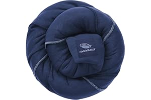 manduca Sling - Fasciatoio Neonato - Marsupio Elastico e per neonati dalla nascita fino a 15 kg - Puro cotone biologico - Certificato GOTS, Blu marino