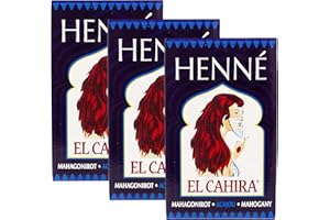 HENNÉ El Cahira - Henna Mahagoni Rot - Mahogany - Acajou 3er Pack (3x 90g)