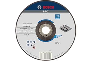 Bosch 1x Mola da sbavo PRO Metal grandi, foro 22,23 mm, oSa (per Acciaio, Ø 180 mm, Professional Accessorio Smerigliatrice angolare grande)
