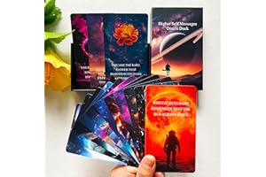 Vzmeiyre Higher Self Messages Oracle Cards Deck, Cosmic Oracle Cards, Spirit Oracle Deck Help You Dispelling Doubts and Empowering Yourself in Love, Life, and Career