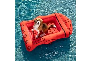 BigMouth Inc. Pool Float for Dogs, Durable Inflatable Vinyl Raft for Small to Medium Sized Dogs - Fire Hydrant