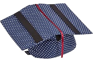 JUNGHANS Klein & More Buchstütze Leselotte Pünktchen blau Lesekissen für bequemes Lesen, Baumwolle, gängige Buchgrößen geeignet