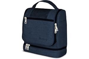 DELAWAY XXL Kulturbeutel zum Aufhängen [Design 2026] Große Kulturtasche für Damen, Herren mit Kofferhalterung und separatem Nassfach - Waschtasche für Männer & Frauen