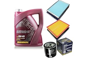 DIEDERICHS Filter Set Inspektionspaket 5 Liter MANNOL Motoröl Extreme 5W-40 API SN/CF SCT Germany Innenraumfilter Luftfilter Ölfilter