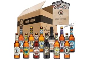 ‎BRAUEREI LEMKE BERLIN GMBH LEMKE Berlin Lemkes Bierwelt | Mix-Paket Craft Bier verschiedene Biere | Bier-Mix, Bier Box Craft Beer, Bier Geschenk für Männer (20 x 0,33l) | inkl. 1,60 € Pfand