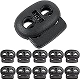 Your Day Mate Kordel Stopper 2 Loch, 13 Auswahl, 22 x 20 mm, 5 mm Loch, 10 Pack, Schnürsenkel Stopper 5 mm, Schnellverschluss