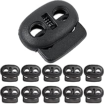 50 Fermacorda A Molla Con 2 Fori - Per Lacci, Abbigliamento E Attivit&agrave; Outdoor