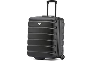 Flight Knight Lekki 2-kołowy twardy futerał ABS walizka kabinowa bagaż podręczny zatwierdzony dla ponad 100 linii lotniczych, w tym British Airways, Ryanair i easyJet, zatwierdzone bezpłatne