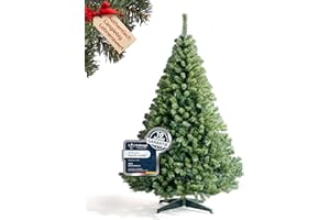 ‎4SMILE 150 cm Künstlicher Weihnachtsbaum aus 100% PVC – Dicht & Formstabil mit 600 Zweigen (Ø 90 cm), Schnellaufbau-System, Schwer Entflammbar