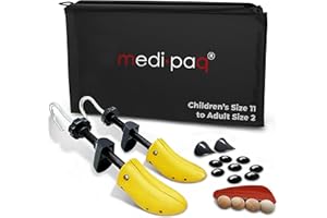 Medipaq Adjustable Shoe Stretchers- Plastic Shoe Trees, Cedar Balls & Storage Bag