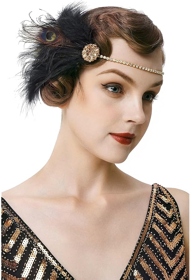 Serre-tête Art Déco Années 1920 Avec Feuilles Et Perles - Accessoire Cheveux Vintage Pour Femmes Et Filles - Modèle Argenté