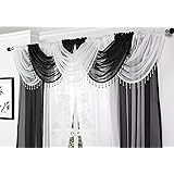 MADEIRA PLAIN CRUSHED METALLIC LOOK EYELET NET VOILE CURTAIN PANEL RING TOP