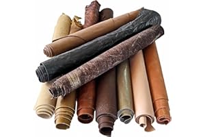 LA GARZARARA - Ritagli di Pelle Vintage e Sportiva - Minimo 25x20 cm Massimo 40x40 cm - 1 kg - Selezione Casuale per Artigianato Cucito e Creazioni Handmade - Finiture e Colori Vari - LAG43