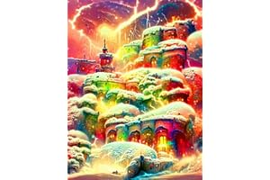 Lunyloer 5D Diamond Painting Kits, DIY Diamond Art Painting Kits for Adults, Crystal Canvas Art and Craft Painting Pictures Adult Crafts Diamond Art Kits for Home Wall Decor 40x30 CM