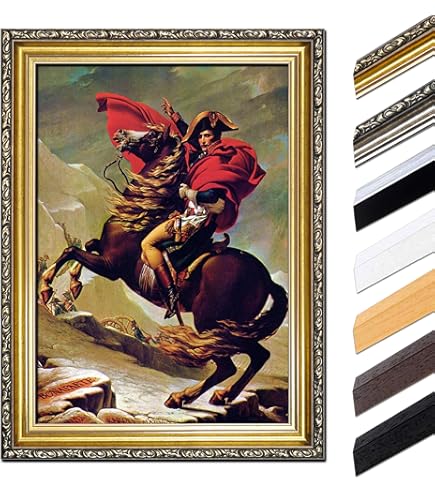 Jacques Louis David-Napoleon steekt de Alpen over bij de