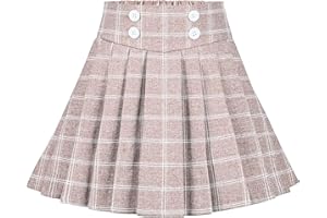 Sunny Fashion Chicas Falda Beige Plisado Corbata de moño Regreso a Clases Uniforme 6-14 años