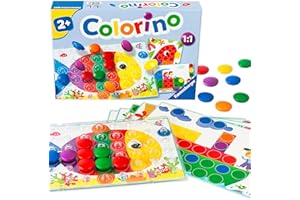 Ravensburger Jeu Enfant - Colorino - Jeu pour Apprendre Les Couleurs, Jeu de mosaïque - à partir de 2 Ans - 20832 (multilingue, français inclus)