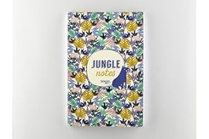 TOGA DRAEGER PARIS 1886 Jungle Vibes Bloc Notes, Papier, Bleu et Jaune, 13 x 18 cm