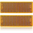 DARKGUARD Self Adhesive Reflectors,Stick On Reflectors Amber ...