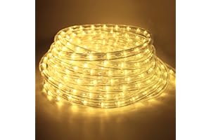 Forever Speed Tubo luminoso a LED da 12 metri, 432 LED, impermeabile, per decorazione e illuminazione Halloween, Natale, matrimonio, festa, bianco caldo