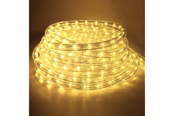 Forever Speed Lumineuse LED Étanche 8 m, Tubes IP65 Blanc Chaud pour Jardin, Noël, Mariage, Fête