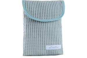 mi bollito – Bolsa organizadora de pañales y toallitas de bebé, tejido gofrado 100% algodón, cierre rápido tipo velcro, práctica y elegante.
