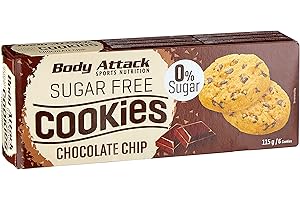 BODY ATTACK SPORTS NUTRITION Body Attack Low Sugar Cookies 115g - Chocolate Chip - Diätkekse - Low Carb