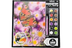 DIAMANTINY Level Up - Nice Group Creative Art, Diamond Painting Kit crea il mosaico, WILD, Farfalla