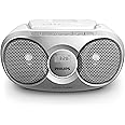 Philips Audio CD Player AZ215S/05 CD Player Radio (Dynamic Bass Boost, FM Digital Tuner, CD Shuffle/Repeat Function, 3 W, 3.5-mm Audio-In) Silver
