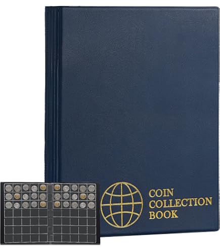 Album 480 Pièces 2 Euros - Classeur Cuir PU Avec Grilles 30x32mm Pour Collection Monnaie