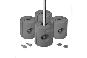 ‎DÖNGES Dönges Pavillon Standfüße 4er-Set Anthrazit - Befüllbare Gewichte für sicheren Halt - Robuster Kunststoff I Wetterfest - Ideal für Zelte, Pavillons & Outdoor-Events