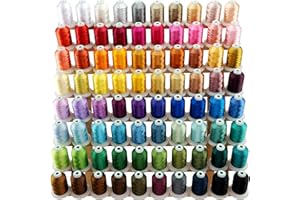 ‎NEW BROTHREAD New brothread 80 Spulen Polyester Maschinen Stickgarn 1000M Jeder Spule - Farben Ähnlich wie bei Janome und RA Farben