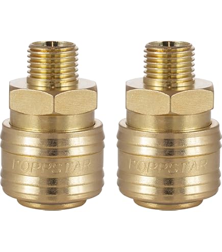 Tweedelige messing draadkoppeling 1 1/4bi x 1bt vlakdichtend