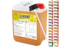 C.P.SPORTS C.P. Sports 5 Liter Getränke Sirup Getränkekonzentrat für ca. 400 Liter Fertiggetränk Vitamine Quellwasser Sportgetränk Konzentrat versch. Sorten inkl. DOSIERSPENDER mit L-Carnitin (Zitrone)